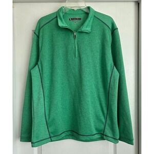 Pebble‎ Beach Performance Golf Quarter Zip Green Pullover Mens Sz M Activewear